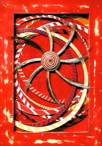 Swirl (17) Frames series 27” X 38” painted aluminum, stainless steel