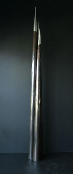 Tower (6) 18” X 120” brass, copper, aluminum